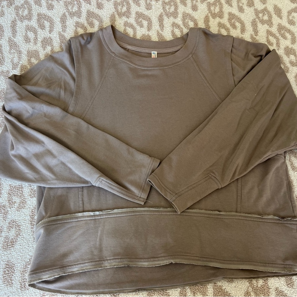 FP Movement by Free People Women’s Taupe Crop Sweater